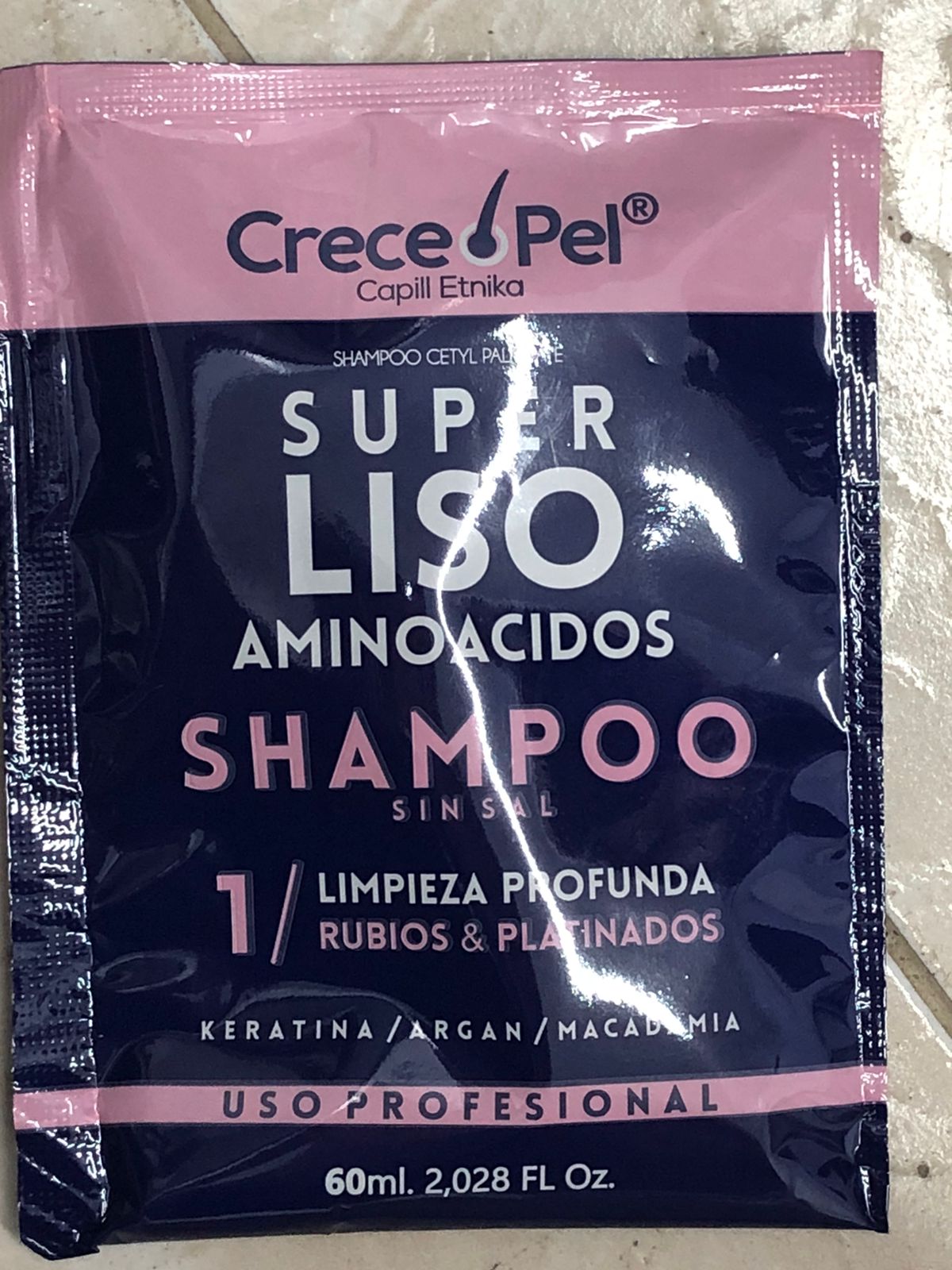 Crece Pel Sachet Aminoácido Alisador Rubios Y Platinados Paso 1 60ml