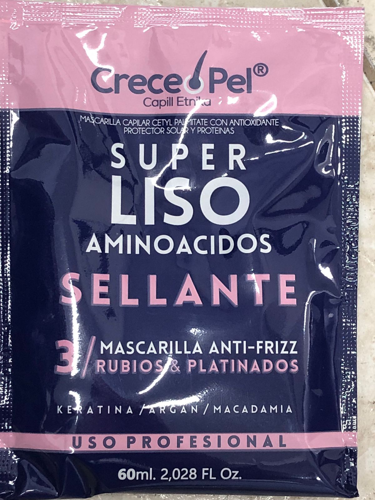 Crece Pel Sachet Aminoácido Alisador Rubios Y Platinados Paso 3 60ml