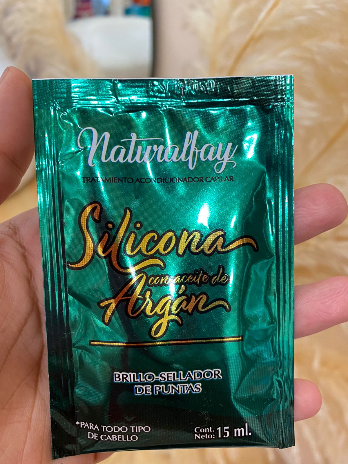 Naturalfay Sachet Silicona Con Aceite De Argán 15ml